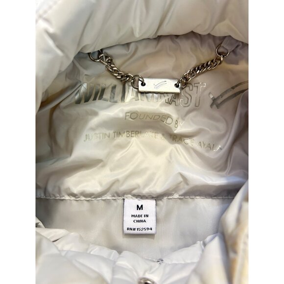 William Rast Gray Duck Down Feather Coat Jacket Medium $175 - Picture 6 of 6